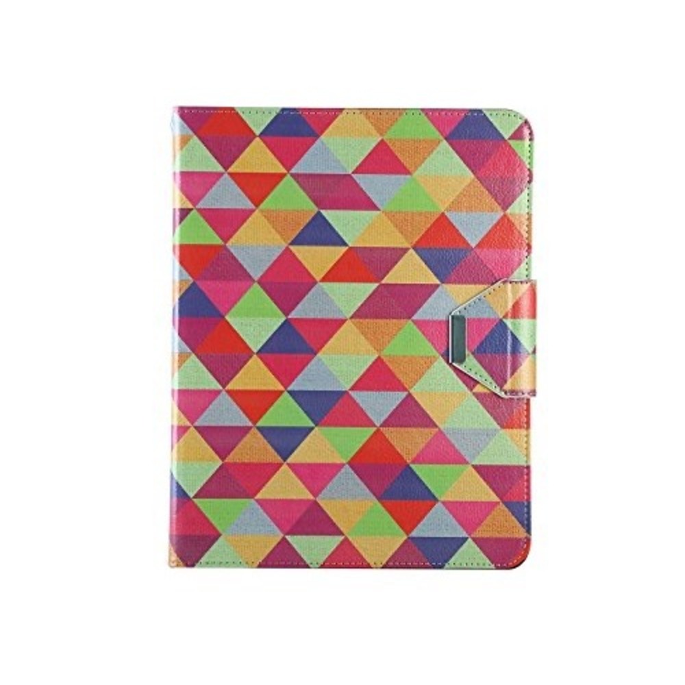 ULAK Colorful Geometric‎ Rotating iPad 2 3 4 Folio Case Stand With Hand Strap